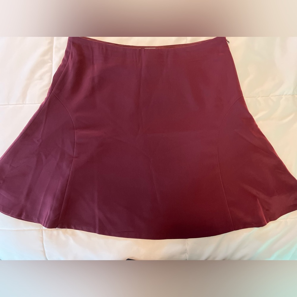 The Limited burgundy/maroon flared skirt